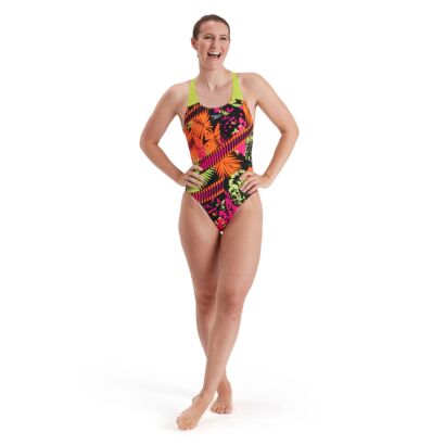 Ladies Placement Powerback One Piece Swimsuit