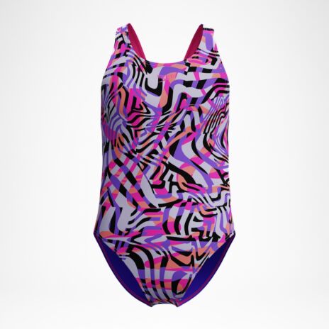 Girls Digital Allover Leaderback Swimsuit