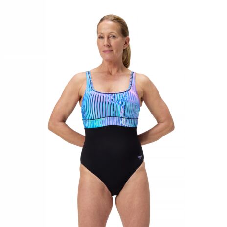 Womens Shaping Contour Eclipse Printed One Piece