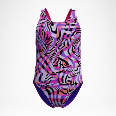 Girls Digital Allover Leaderback Swimsuit