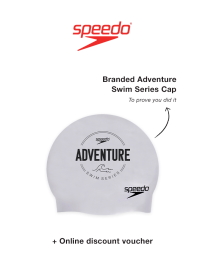 Branded Adventure swim series Speedo swimming cap prize