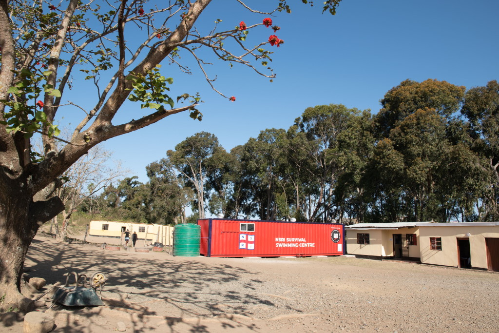 Swimming centre about to go to its destination